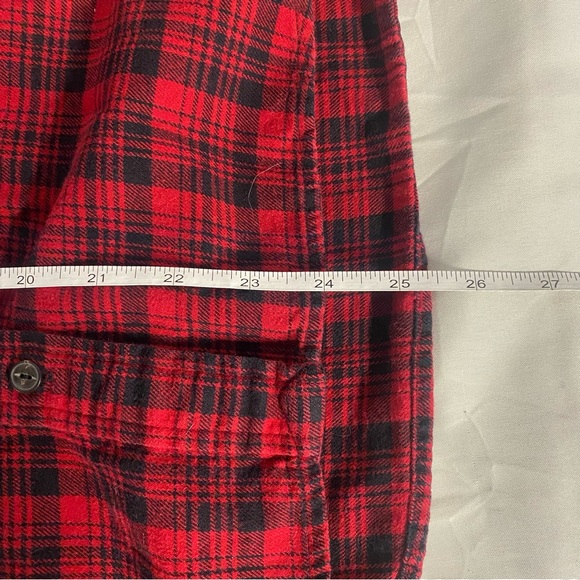 Lauren Ralph Lauren Red/Black Plaid Flannel Button Down, Size Small - Picture 8 of 8